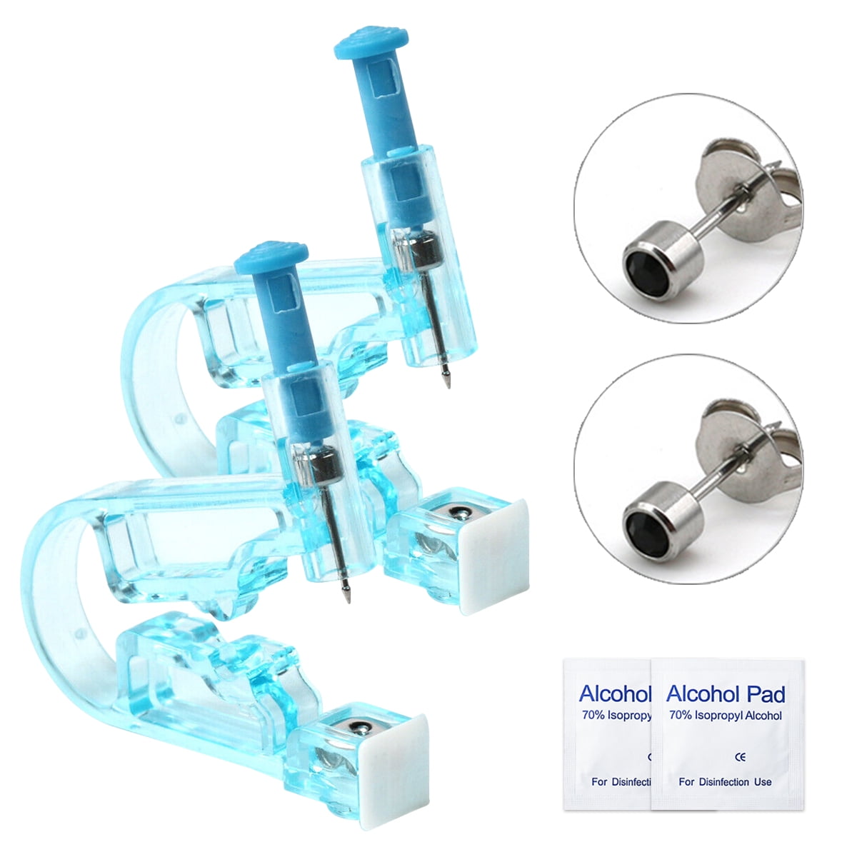 VOCOO Disposable Ear Piercing Kit, SET of 2 Self Ear Piercing Kit with Ear Studs for Ears, Nose