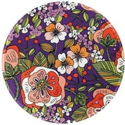 BOSOBO Mouse Pad, Purple Morning Glory Round Mousepad, Customized Gaming Mouse Mat for Laptop, Computer & PC, Durable