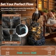 thumbnail image 4 of HOMEDIARY 39.1" H Outdoor Water Fountain, 4-Tier Cascading Waterfall Fountain with LED & Adjustable Pump, Garden Water Feature with Bald Eagle Statue, Natural Rock Finish for Patio, Backyard & Indoor, 4 of 7