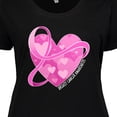 thumbnail image 4 of Inktastic Breast Cancer Awareness Pink Ribbon Around Heart Women's Plus Size T-Shirt, 4 of 5