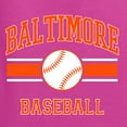 thumbnail image 6 of Wild Bobby City of Baltimore Baseball Fantasy Fan Sports Men's T-Shirt, Fuschia, XX-Large, 6 of 6