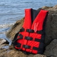 thumbnail image 5 of Adult Life Jacket, Red Heavy Duty Nylon Life Vest for Adults, Personal Flotation Device for Boating, Jet Ski, Wakeboarding, Paddleboarding, Rafting and Open Water Activities, 5 of 5