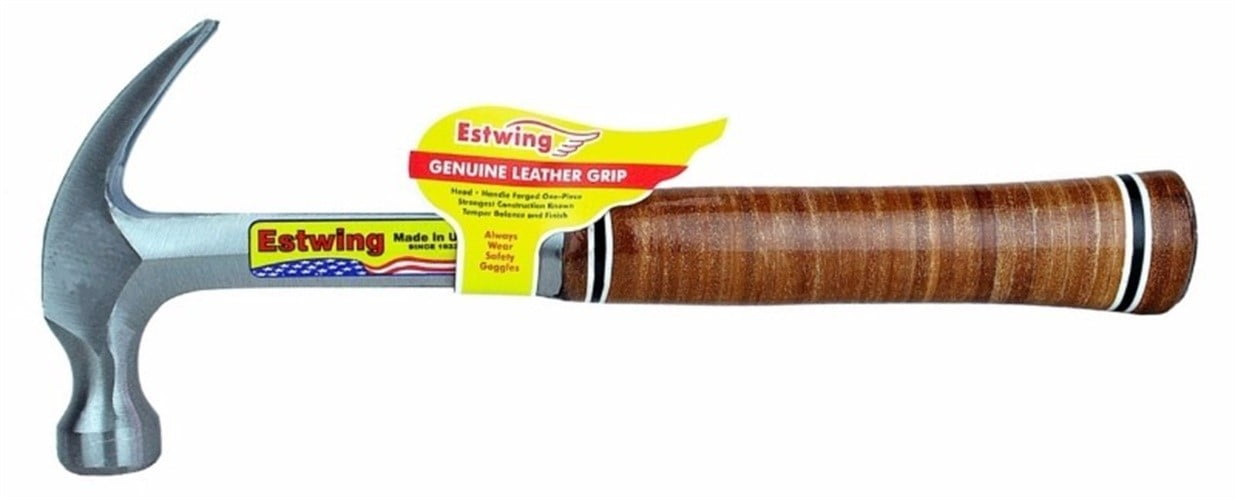 Estwing E12C Smooth Face Curved Claw Hammer with Leather Grip