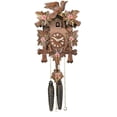 thumbnail image 1 of One Day Hand-Carved Cuckoo Clock with Hand-Painted Flowers  Five Maple Leaves  &amp; One Bird, 1 of 1