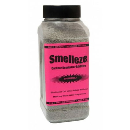 SMELLEZE Natural Cat Litter Smell Remover Deodorizer Additive: 2 lb. Granules Rid Waste Stench