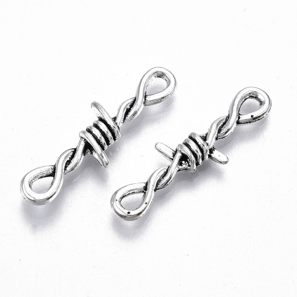 500 g Tibetan style Alloy Links/Connector Lead Free Cadmium Free Knot Antique Silver 33.5x10x4mm Hole: 3.5x2mm 310pcs/500g