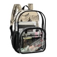thumbnail image 2 of PVC Transparent Backpacks Clear Backpack for Travel and Outings Vintage Cowboy Illustration, 2 of 7