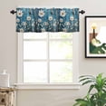 thumbnail image 2 of Daisy Flower Valances for Windows Rustic Blue Wood Grain Pastoral Butterfly Vintage Rod Pocket Curtain Valance Window Treatment Short Curtains for Kitchen Living Room, 42"x12", 2 of 5