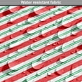 thumbnail image 5 of Candy Cane Dining Chair Pad, Bicolor Stripes and Lines Traditional Design Seasonal Pattern, Water Resistant Pillow with Straps for Kitchen Seats, 2 Pieces Set, Red Fern Green White, by Ambesonne, 5 of 5