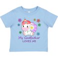 thumbnail image 3 of Inktastic My Godfather Loves Me Cute Unicorn Boys or Girls Toddler T-Shirt, 3 of 5