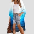 thumbnail image 5 of Xdegoge Kimono Cardigans For Women Open Front Half Sleeve Boho Tropical Print Cover Up Sheer Chiffon Duster Lightweight Summer Casual Daily Outerwear, 5 of 8