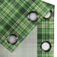 thumbnail image 4 of Ambesonne Checkered Grommet Curtain, Irish Mosaic Green, 50" x 120", Emerald Lime Green White, 4 of 6