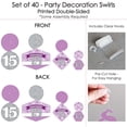 thumbnail image 6 of Big Dot of Happiness Quinceanera Purple - Sweet 15 - Birthday Party Hanging Decor - Party Decoration Swirls - Set of 40, 6 of 8