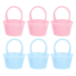 1 Set 6pcs Easter Plastic Basket Easter Egg Basket Kids Garden Basket  Bright Small Basket Small Storage Baskets Fruits Basket Plastic Fruit  Baskets