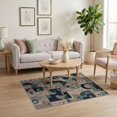 thumbnail image 3 of ODIKA 4'x6' Washable Area Rug Retro Playful Funky Smile Aesthetic Quirky Bathroom Abstract for Dorm Room, Small Living Stain Resistant Low Profile, Easy Care, 3 of 7