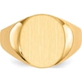 thumbnail image 4 of 14K Yellow Gold 14.0X13.0mm Closed Back Men's Signet Ring (Size 10) Made In United States rs124, 4 of 5