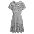 thumbnail image 4 of Eiffel Tower Paris Dress Fashion Beach Short Sleeve Dresses Female Party Printed Sundress, 4 of 7