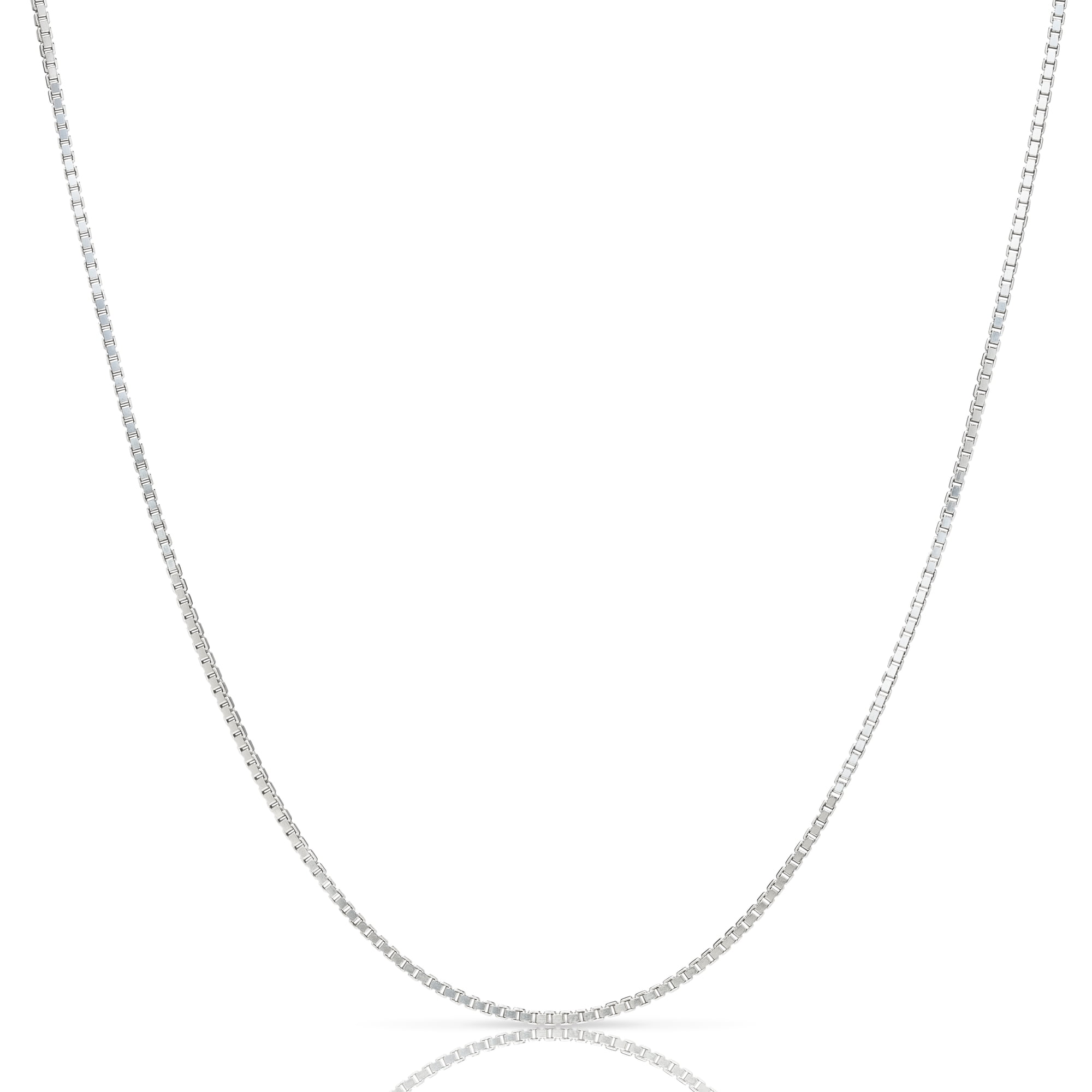 Sterling Silver Box Chain Necklace 1MM-3MM, Solid 925 Italy, 16-24 inch, Next Level Jewelry