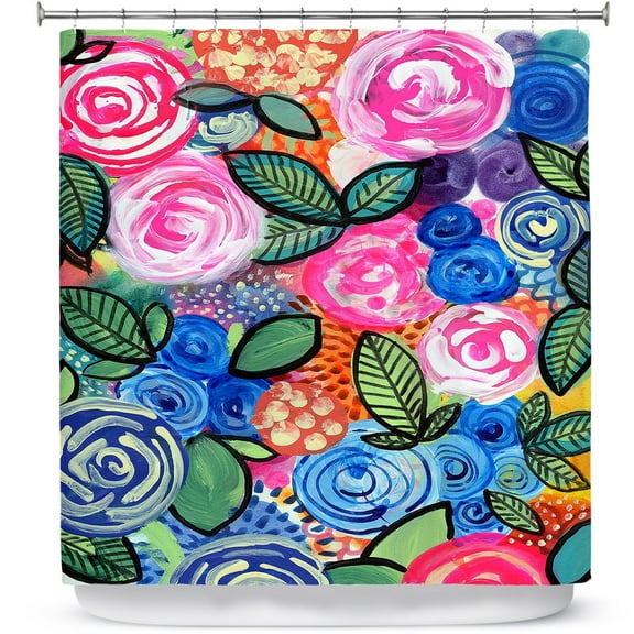 Shower Curtains 70" x 84" from DiaNoche Designs by Robin Mead - Flores 2