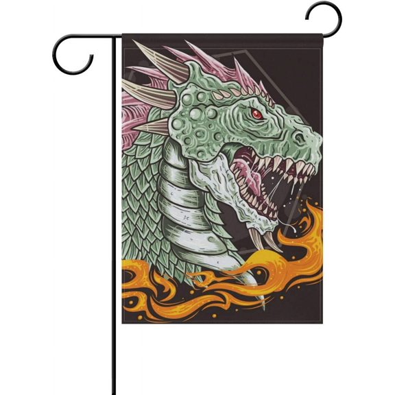 SKYSONIC Garden Flag Dragon Head Double-Sided Printed Garden House Sports Flag - 28x40in -Decorative Flags for Courtyard Garden Flowerpot