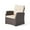 Dark Brown/Beige, variant on Luton Wicker Outdoor Club Chair with Cushions, Gray and Beige