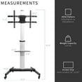 thumbnail image 4 of VIVO Heavy Duty TV Cart for Flat Screen Panel Mobile Stand fits 32" to 83", 4 of 8