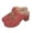 Red, variant on Tbopshirt Summer Sandals for Women Chunky Heel Closed Toe High Heels Slides Solid Color Beach Vacation