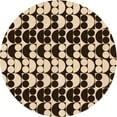 thumbnail image 1 of Ahgly Company Machine Washable Indoor Round Transitional Black Brown Area Rugs, 5' Round, 1 of 7