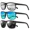 Black/Black+Black/Blue+Black/Silver, variant on 3 Pairs Simple Sunglasses For Everyday Use, Unisex Polarized Glasses, Square Sunglasses,Lightweight Frame Sun Glasses with UV Protection, Travel Accessories gafas de TikTokShopSummerTurnUp