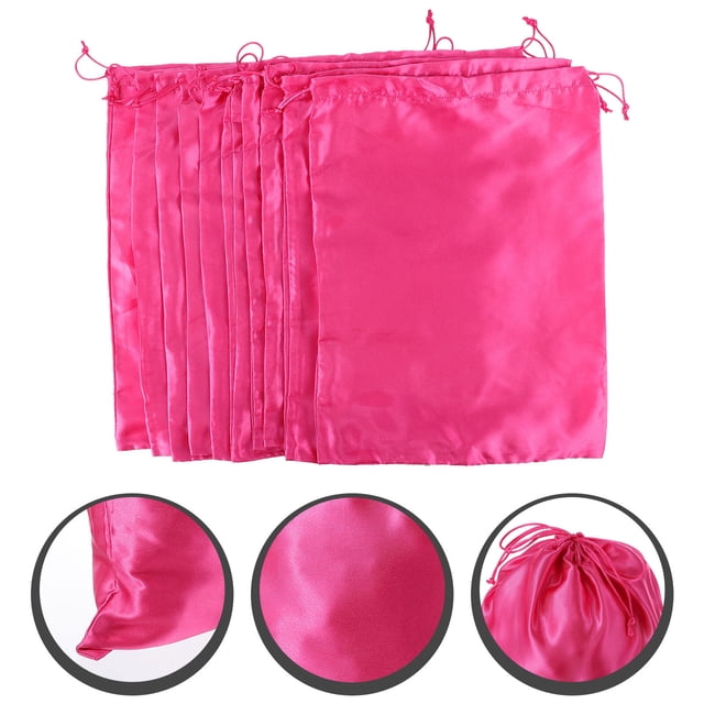 unbranded 10Ud Bolsas De Almacenaje Rosa Para Herramientas De Extensiones Y Pelucas Con