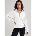 thumbnail image 3 of Womens Oversized Sweatshirts Half Zip Pullover Long Sleeve Quarter Zip Hoodies Teen Girls Fall Clothes, 3 of 5