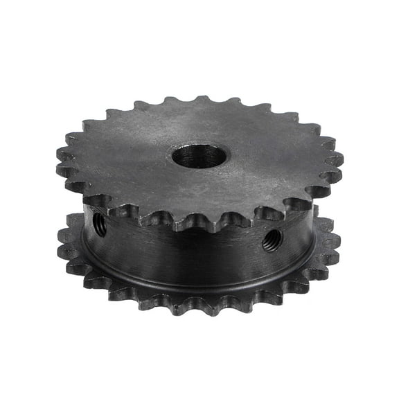 Uxcell 25 Tooth Sprocket, Double Strand 1/4" Pitch 10mm Bore Carbon Steel