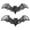 Black, variant on 2pcs Handwoven Bat Hanging Decor - Halloween Wicker Ornaments, Cute Indoor/Outdoor Halloween Gifts, Festive Hanging Figures for Holiday Decorations, Black