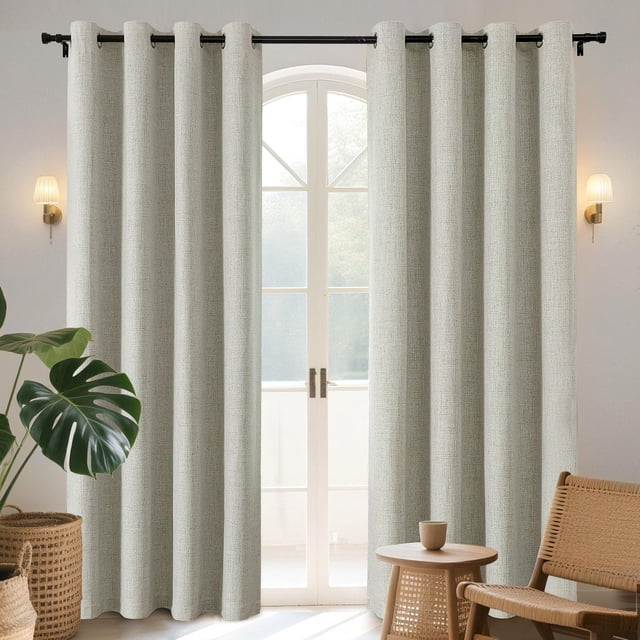 Cortina Joydeco Blackout, separador de ambientes, 250 x 230 cm, color beige