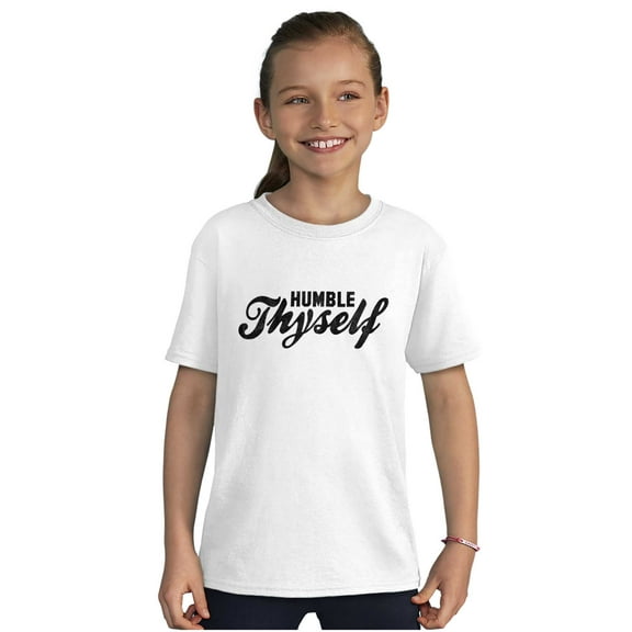 Humble Thyself Christian Faith Crewneck T Shirts Boy Girl Teen Brisco Brands XS