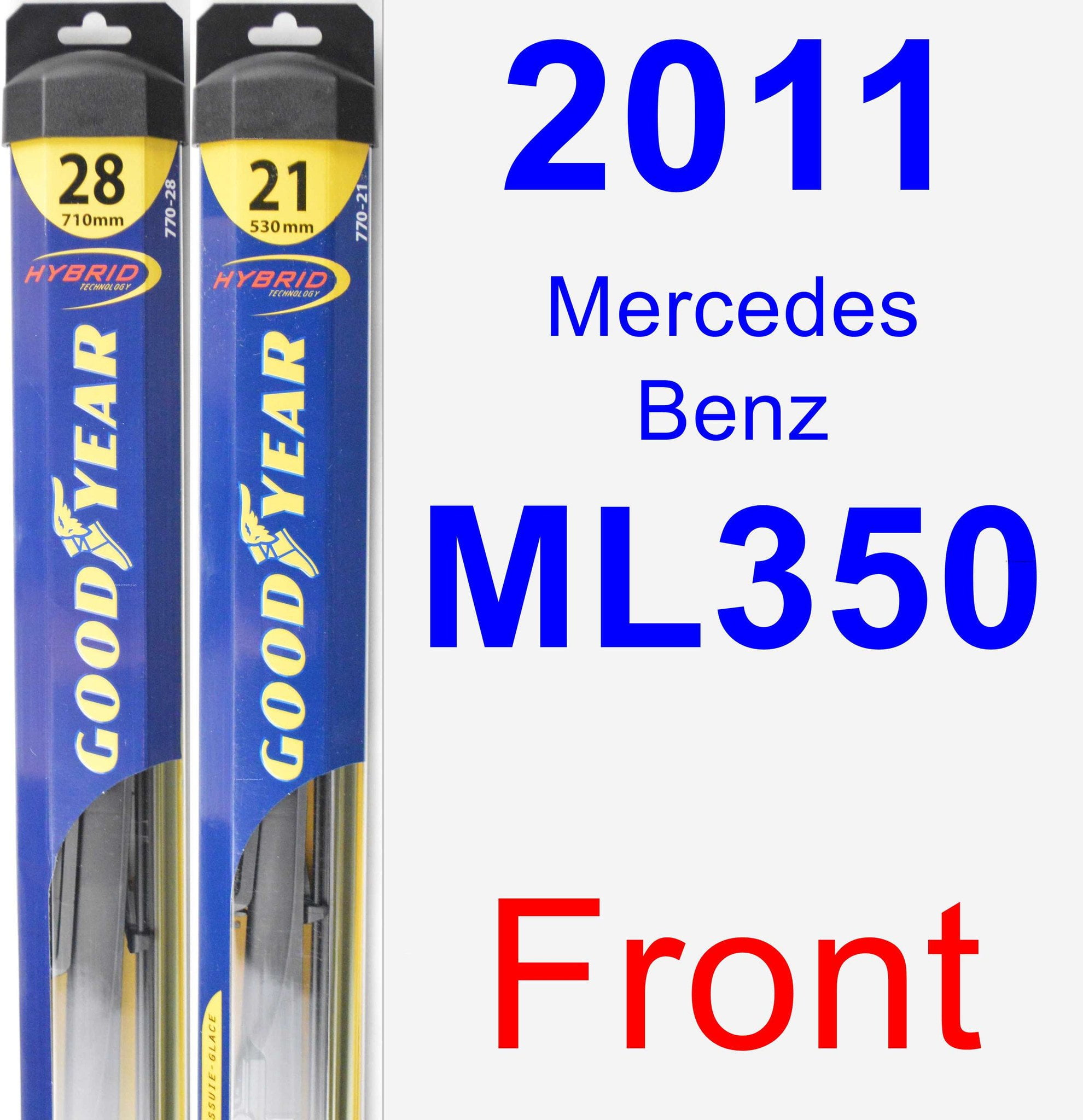 2011 MercedesBenz ML350 Wiper Blade Set/Kit (Front) (2 Blades