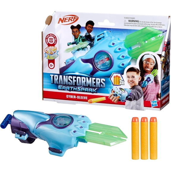 Transformers Toys EarthSpark Cyber-Sleeve Battle Blaster Toy, Interactive Toys for 6 