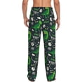 thumbnail image 3 of Balery Dinosaur and Bone print Men's Pajama Pants,Ultra Lightweight Pjs,Lounge Pant-Large, 3 of 9