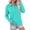 Cyan, variant on Long Sleeve Polo Shirts for Women Button Collared Golf Tops Solid Color Breathable Tees, S
