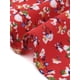 thumbnail image 5 of Blusa de mujer plus size Agnes Orinda, estilo boho, con flores, escote en V, mangas con volantes, blusas tipo babydoll en capas, 2X rojo y verde, 5 of 6