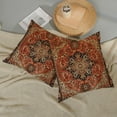 thumbnail image 5 of Boho Pillow Covers 20x20 Inch 2 Pcs Vintage Burnt Orange Carpet Pattern Ethnic Decor Throw Pillows Retro Antique Outdoor Farmhouse Decoration Pillowcase Linen Cushion Cover for Couch Sofa Bed, 5 of 6