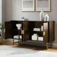 thumbnail image 6 of Crosley Furniture Blair Mid-Century Wood/Steel Sideboard in Dark Brown/Gold, 6 of 17