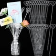 thumbnail image 1 of 100 Pieces Plastic Clear Floral Picks Card Holders Heart Head Flower Pickers Card Holders for Wedding, Birthday Parties, Events, Decorations, 9 Inch, 13 Inch, 1 of 7