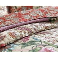 thumbnail image 3 of Chezmoi Collection Rae 3-Piece Floral Patchwork Vintage Washed 100% Cotton Quilt Set, King, 3 of 5