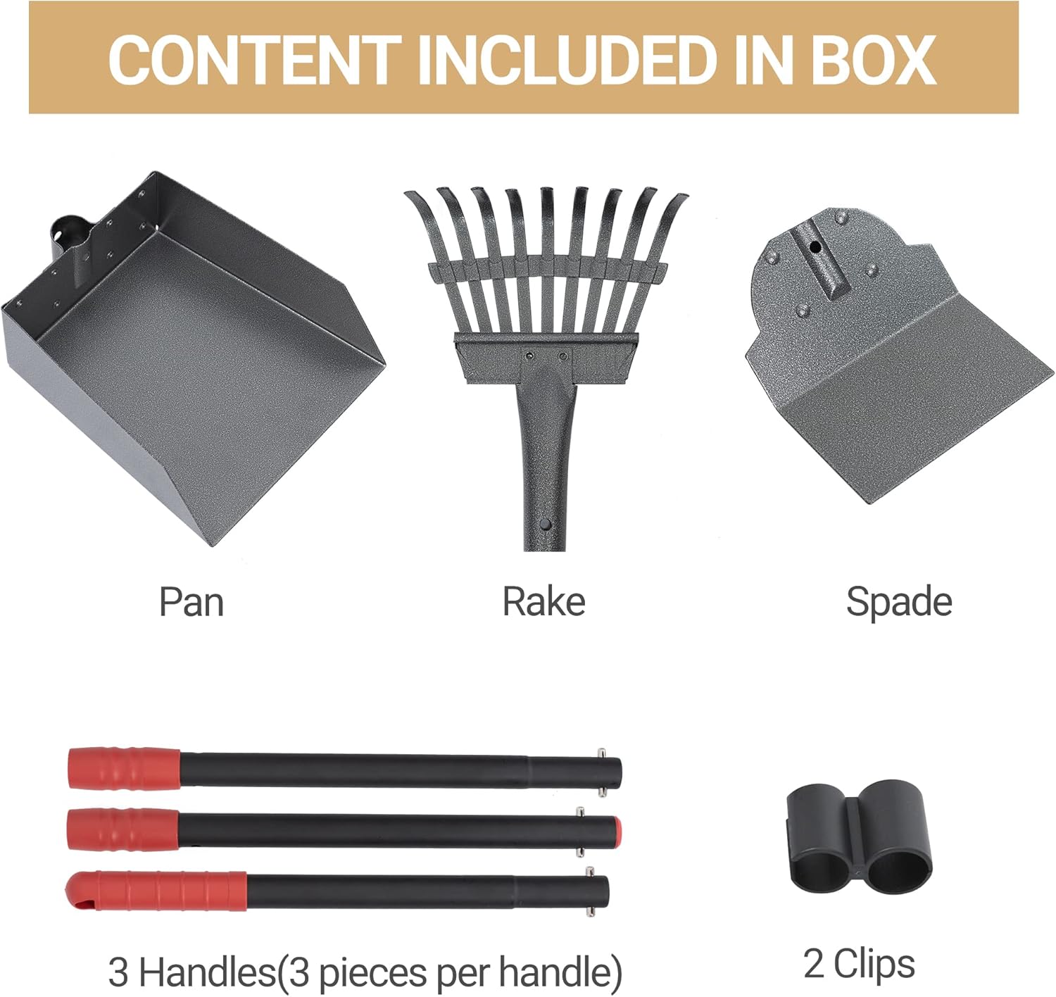 Keypoter Dog Pooper Scooper Set with Stainless Steel Handle photo 5