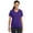 Purple, variant on sport-tek women's posicharge racermesh v-neck tee