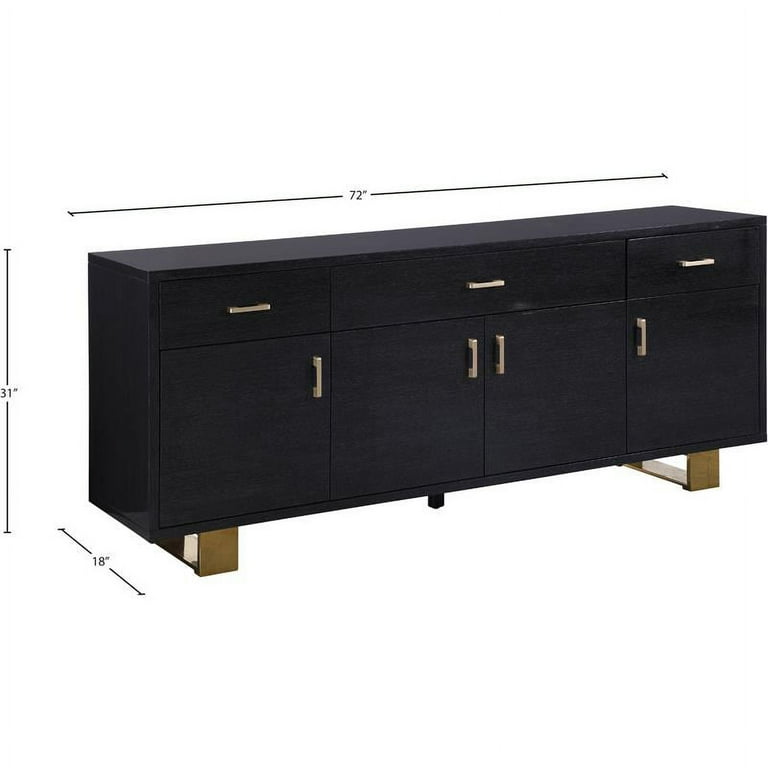 Meridian Furniture Excel Sideboard/Buffet - Grey & Gold Meridian Furniture Excel Sideboard/Buffet - Grey & Gold