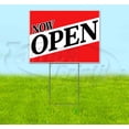 thumbnail image 1 of Now Open Slant (18" x 24") Yard Sign, Includes Metal Step Stake, 1 of 6
