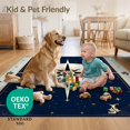 thumbnail image 4 of ODIKA 6'x9' Ultra-Soft Area Rug, Compass Round Nautical Vintage Points Boat Circular Retro Fish None Washable, Bare feet friendly, Silk-Touch for Guest Room, Bedroom, 4 of 7