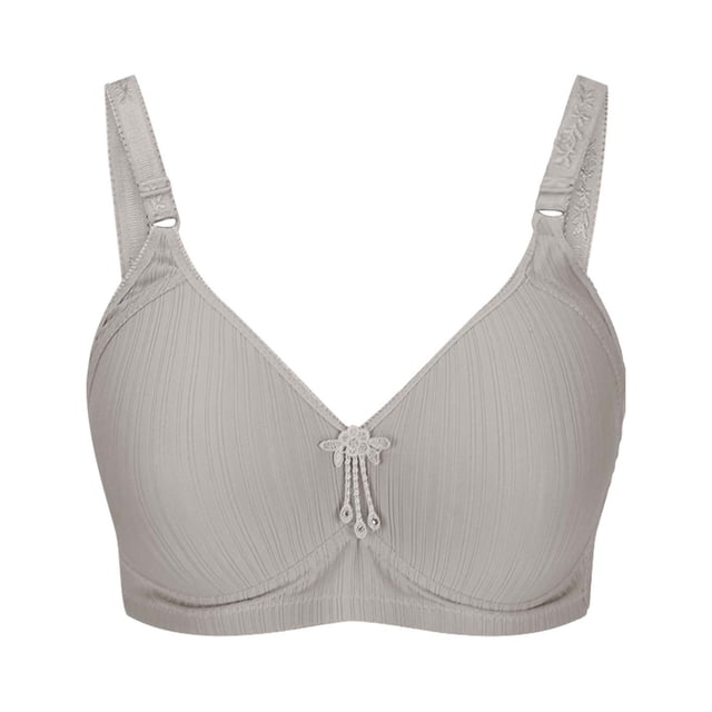 Womens Bras Plus Size Padded Bra Feature V-Neck Push-up Bra Style W-699 Gray 48